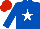 Silk - Royal blue, white star, red cap
