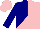 Silk - Navy blue and pink halved diagonally, halved cap
