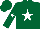 Silk - Dark green, white star, dark green sleeves, white star on dark green cap