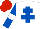 Silk - White, royal blue cross of lorraine, white hoop on royal blue sleeves, red cap