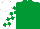 Silk - Emerald, white blocks on sleeves, white cap
