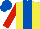 Silk - Yellow, royal blue stripe, red sleeves, royal blue cap