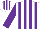 Silk - White, purple striped, purple sleeves, white, purple striped cap