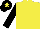 Silk - Yellow, black sleeves, black cap, yellow star