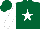 Silk - Dark green, white star, white sleeves, dark green, white star cap