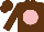 Silk - Brown, pink ball, brown cap