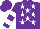 Silk - Purple, white stars, white bars on sleeves