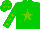 Silk - green, light green star, light green stars on sleeves and cap