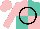 Silk - Pink and turquoise quarters, black circle