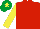 Silk - Red, yellow sleeves, emerald green cap, yellow star