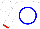 Silk - White, blue circle, red cuffs on sleeves, white cap