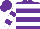 Silk - Purple, white hoops, purple bars on white sleeve, purple cap
