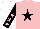 Silk - PINK, BLACK star, BLACK sleeves, PINK stars, WHITE cap