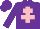 Silk - purple, pink cross of lorraine