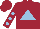 Silk - Maroon, Light blue triangle, light blue spots on sleeves