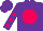 Silk - Purple, fuchsia ball, fuchsia dots on sleeves