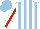 Silk - White, light blue stripes, white sleeve, red stripe, light blue cap
