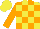 Silk - Yellow and orange checked, orange sleeves