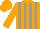 Silk - Orange and grey stripes, orange collar, sleeves and cap