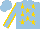 Silk - Light blue, gold anchor and stars, gold seams on sleeves