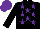 Silk - Black body, purple stars, black arms, purple cap