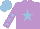 Silk - Mauve, light blue star, mauve sleeves, light blue stars and cap