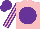Silk - Pink, purple disc, striped sleeves & cap