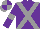 Silk - Purple body, grey cross sashes, purple arms, grey armlets, grey cap, purple quartered