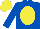 Silk - Royal blue, yellow oval, yellow cap