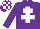 Silk - Purple ,white cross of lorraine , purple & white checked cap