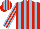 Silk - Red, light blue striped, red arms, light blue stripes, red cap, light blue stripes