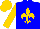 Silk - Blue,gold fleur-de-lys,gold sleeves and cap