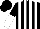 Silk - Black, White Stripes, Black And White Halved Sleeves, Black Cap