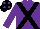 Silk - Purple, black cross belts, purple sleeves, black cap, purple spots