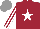 Silk - Maroon, white star, striped sleeves, grey cap
