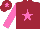 Silk - Garnet body, rose star, rose arms, garnet cap, rose star