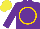 Silk - Purple, gold circle, yellow cap