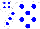 Silk - White, blue spots, white, blue spots sleeves, white, blue spots cap