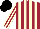 Silk - Maroon, cream striped, maroon, cream striped sleeves, black cap