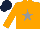 Silk - ORANGE, GREY star, DARK BLUE cap