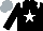 Silk - Black, white star and epaulets, silver cap