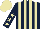Silk - Dark blue and beige stripes, dark blue sleeves, beige stars, beige cap