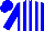 Silk - Blue, black and white stripes