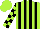 Silk - Lime and black stripes, lime and black blocks on sleeves