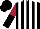 Silk - Black, silver and white stripes on maroon and black halved sleeves