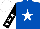 Silk - ROYAL BLUE, white star, black sleeves, white stars, white cap