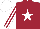 Silk - Maroon, white star, striped sleeves, white cap