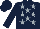 Silk - dark blue, silver stars