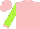 Silk - Pink, pink cuffs on  lime green sleeves