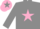Silk - Grey, Pink star, Pink cap, Grey star